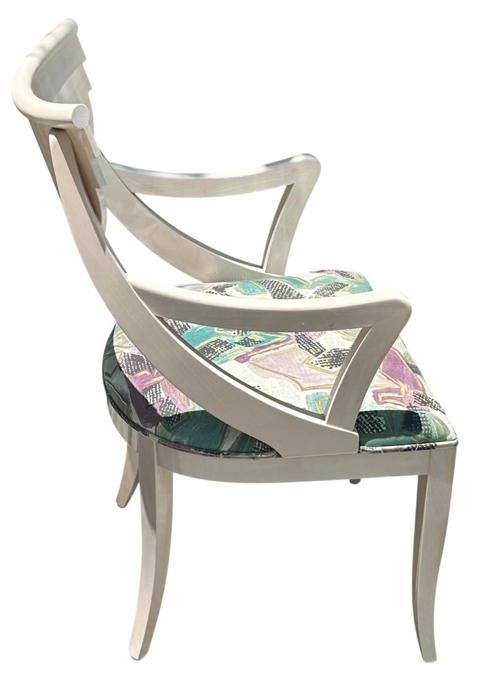 6 chaises de salle à manger Hollywood Regency en Wood laqué par Pietro Costantini en vente 3