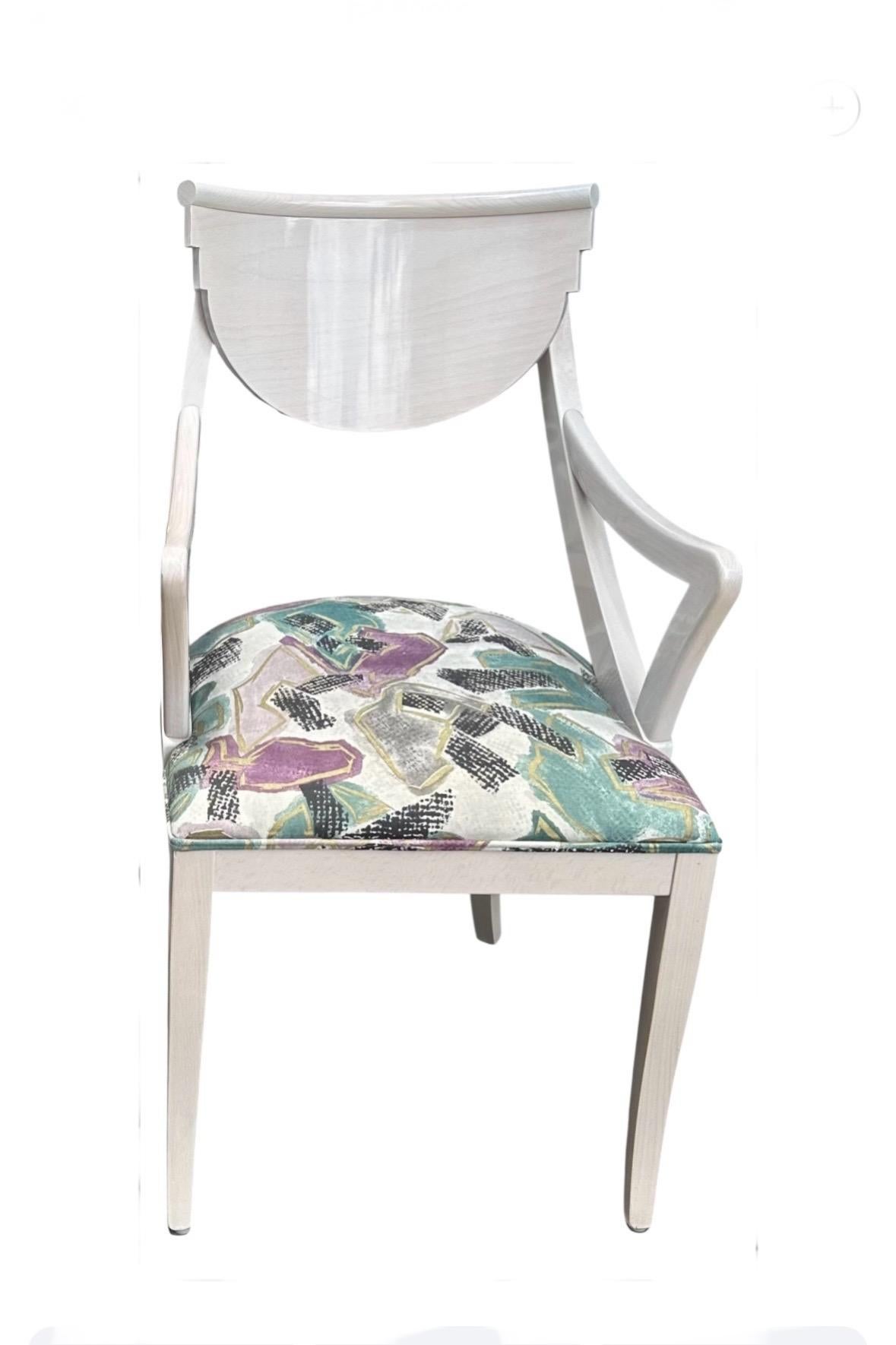 6 chaises de salle à manger Hollywood Regency en Wood laqué par Pietro Costantini en vente 6