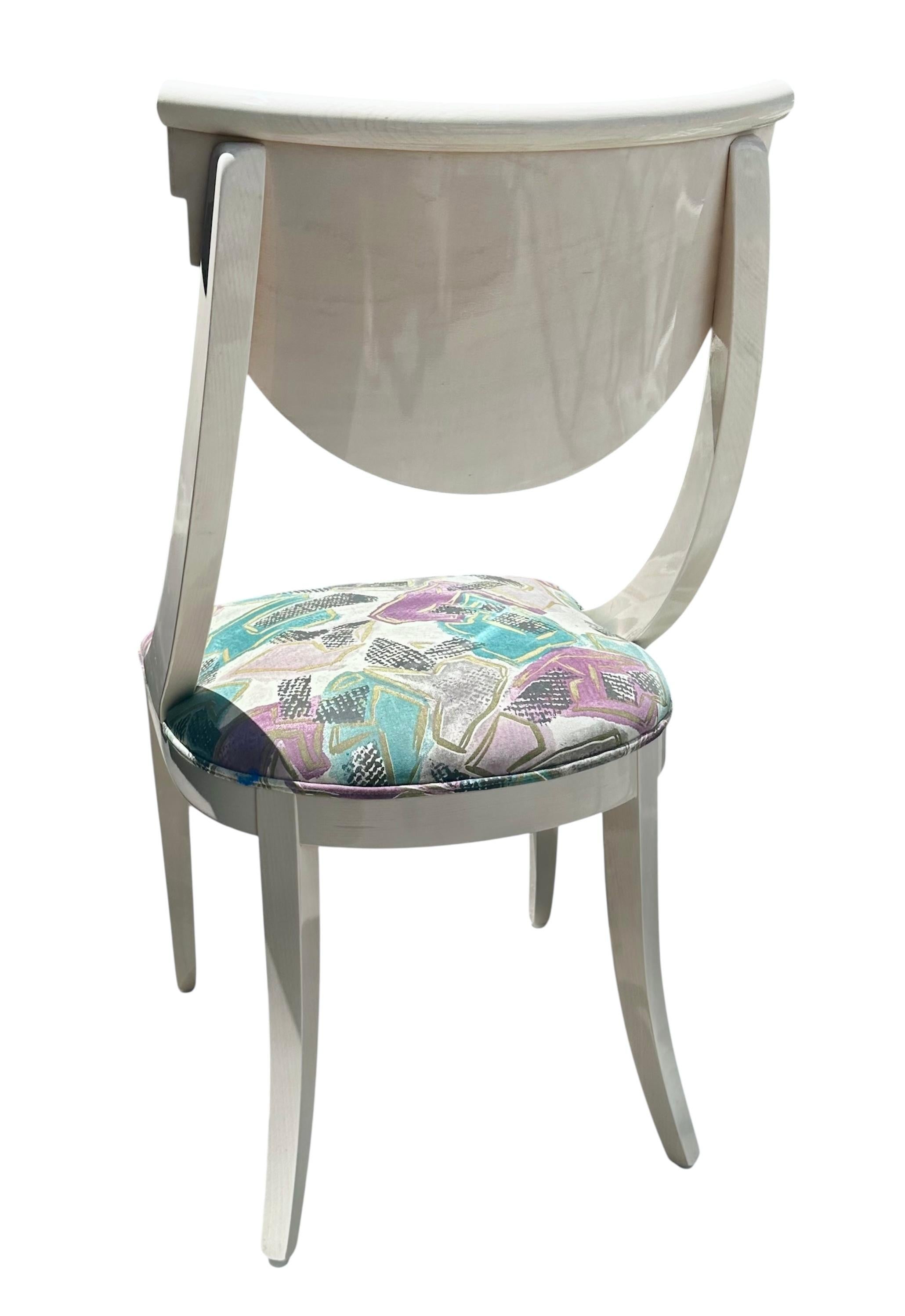 6 chaises de salle à manger Hollywood Regency en Wood laqué par Pietro Costantini en vente 7