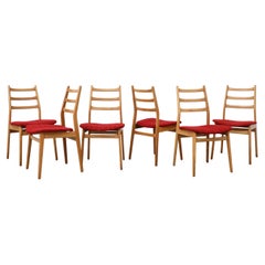 Vintage Set of 6 Ladder Back Dining Chairs by Bähre Mignon Möbel