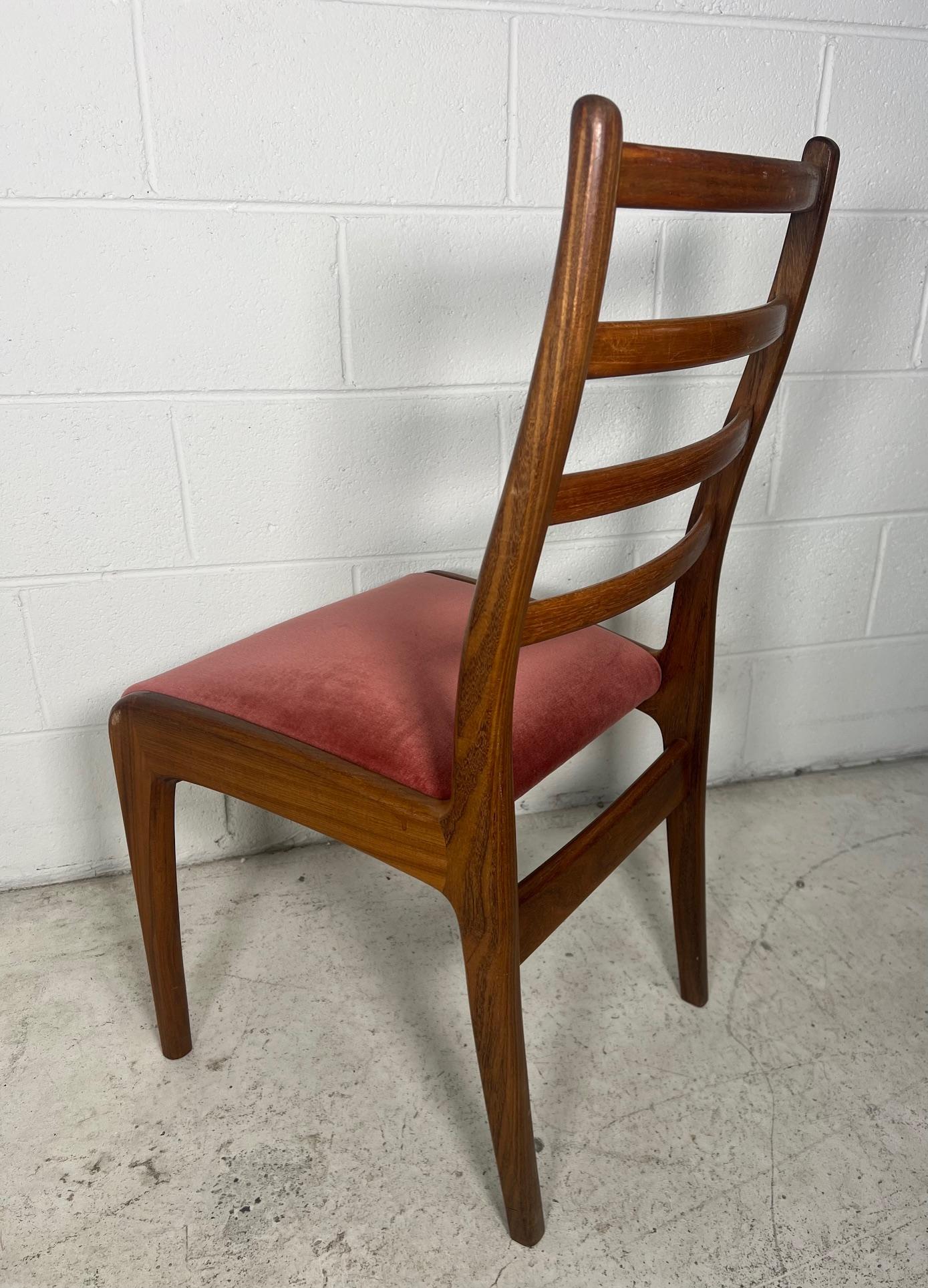 Set Of 6  Ladder Back Teak Dining Chairs By G Plan Mid Century Modern For Sale 1