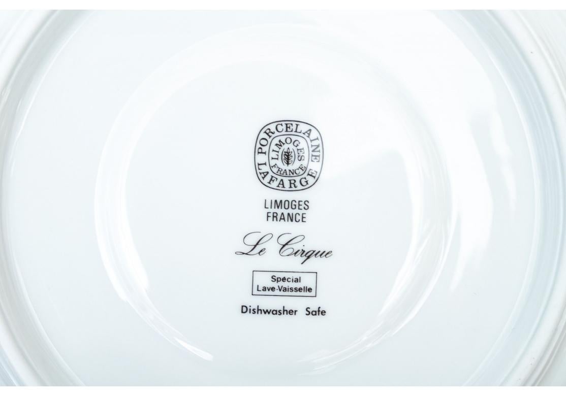 Hollywood Regency Set Of 6 Lafarge & Bernadaud Limoges For Le Cirque Monkey Tea Cups And Saucers For Sale