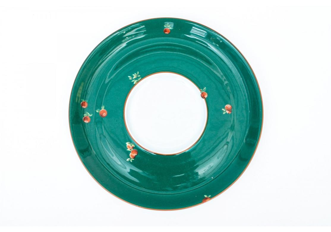 French Set Of 6 Lafarge & Bernadaud Limoges For Le Cirque Monkey Tea Cups And Saucers For Sale