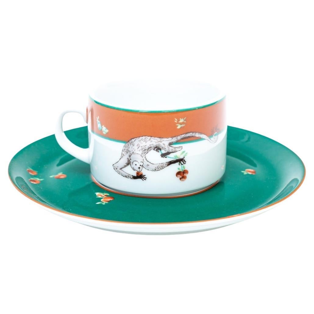 Set di 6 tazze e piattini da tè Lafarge & Bernadaud Limoges per Le Cirque Monkey
