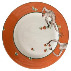 Vintage Set Of 6 Lafarge Limoges For Le Cirque Restaurant Monkey Salad Plates