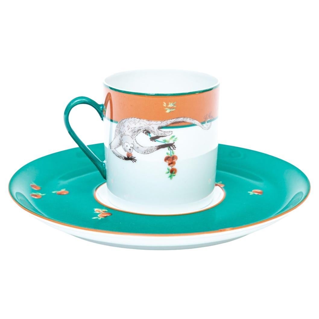 Set di 6 tazze da caffè con piattino di Lafarge Limoges per Le Cirque Small Monkey