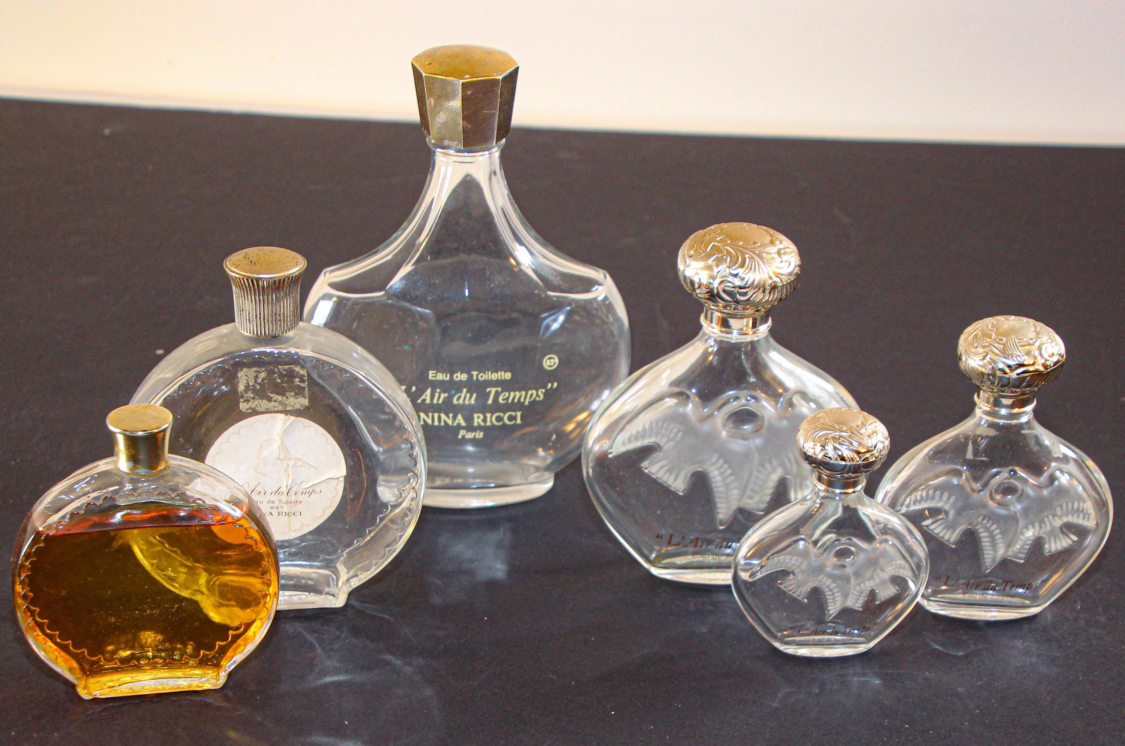 Set of 6 Lalique Creation Collectible Nina Ricci Perfume Bottles For Sale 9