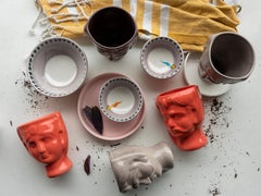 Set of 6 Large Bowl - Vietri Collection "IColorati" - Gray