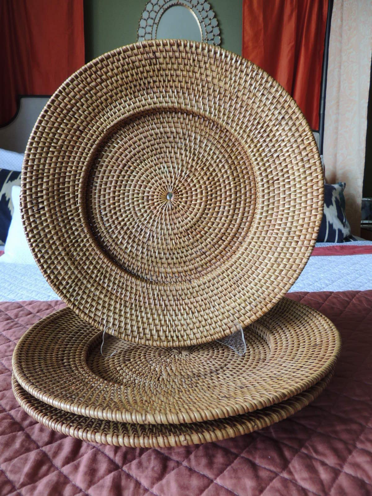 large wicker chargers