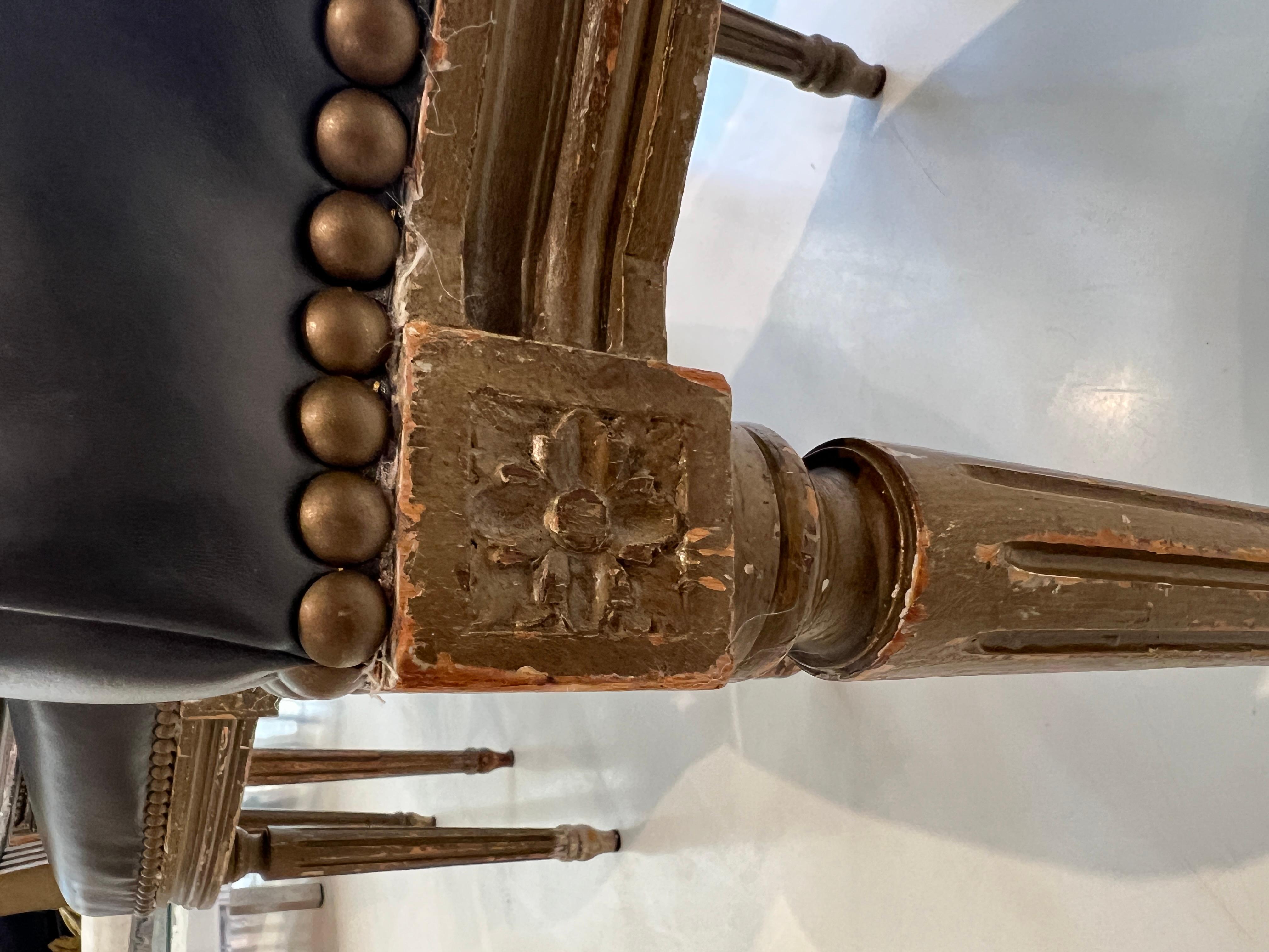 Set di 6 sedie Luigi XVI della fine del XIX secolo in vendita 2