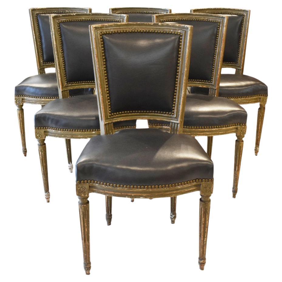 Set of 6 Late 19th Century Louis XVI Chairs