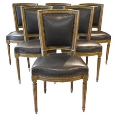 Set di 6 sedie Luigi XVI della fine del XIX secolo