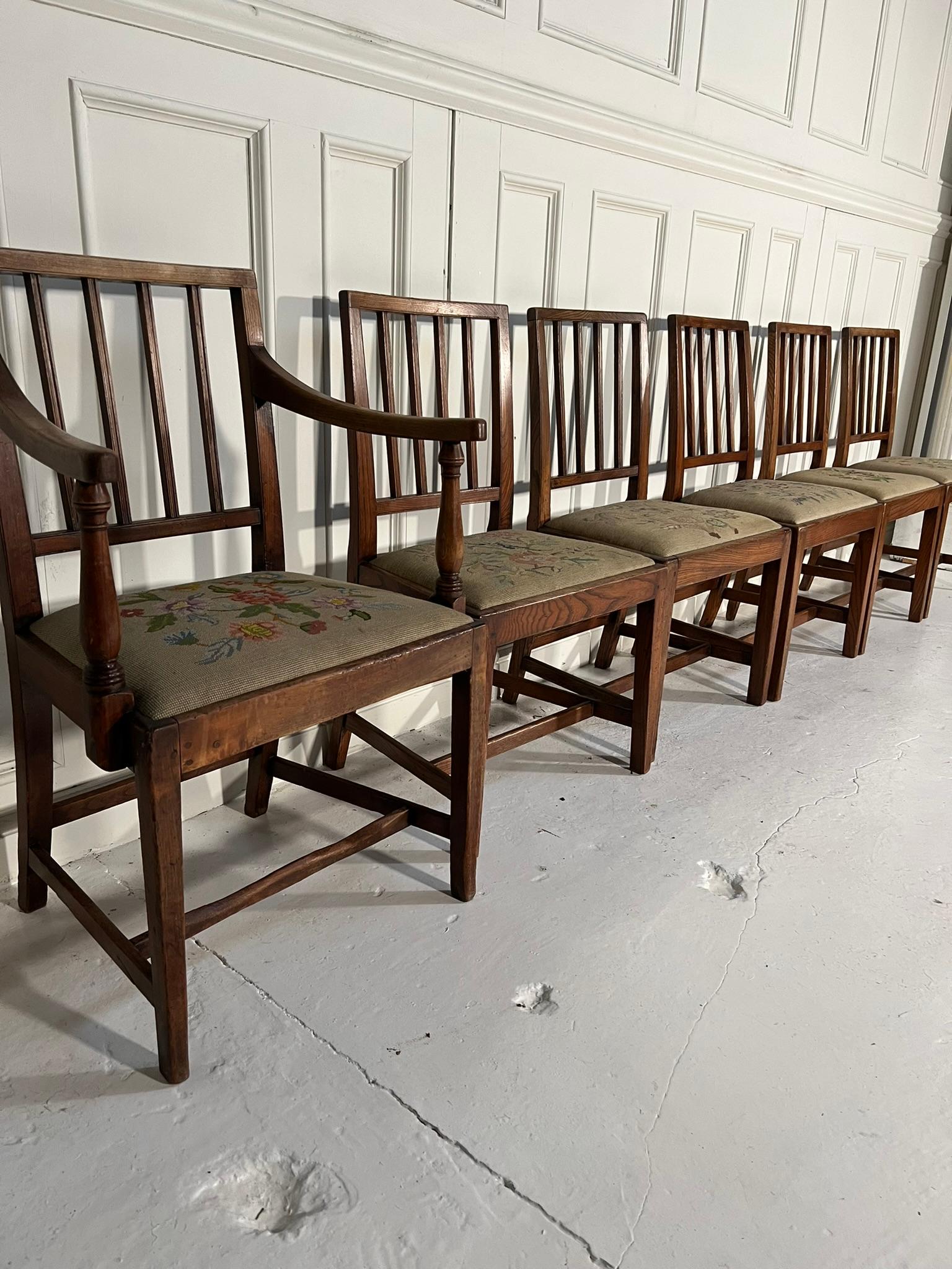 Set of 6 Late 19th Century Scottish Chairs For Sale 2