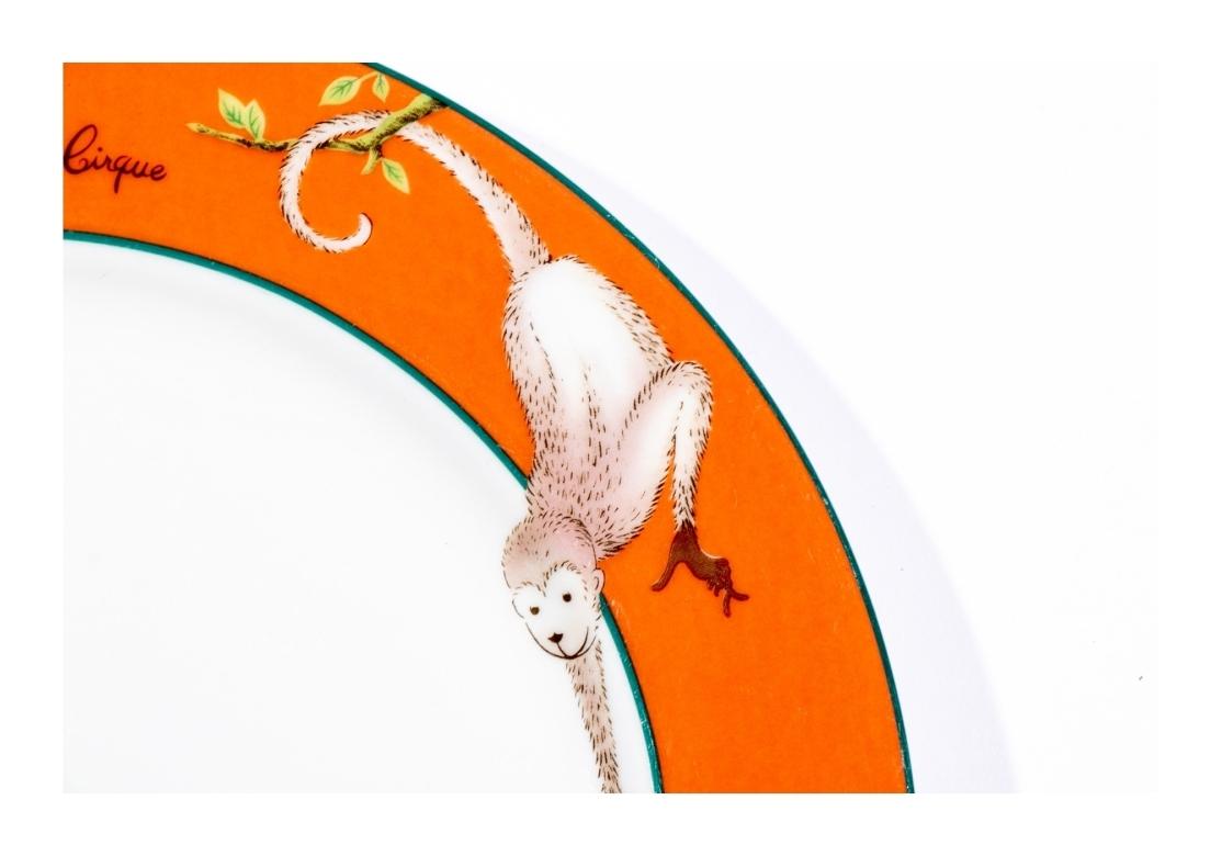 Set Of 6 Le Cirque Custom Bernardaud Limoges Monkey Salad Plates 3