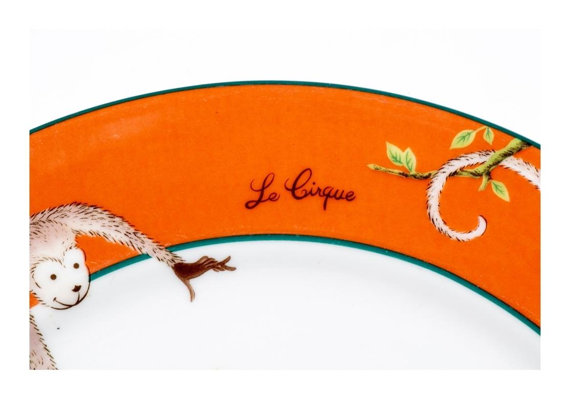 Set Of 6 Le Cirque Custom Bernardaud Limoges Monkey Salad Plates 4