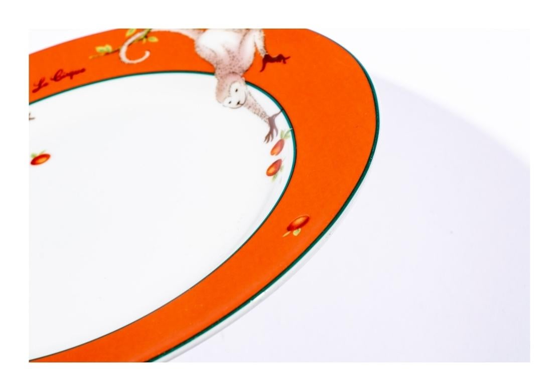 Set Of 6 Le Cirque Custom Bernardaud Limoges Monkey Salad Plates 2