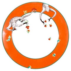 Set Of 6 Le Cirque Custom Bernardaud Limoges Monkey Salad Plates