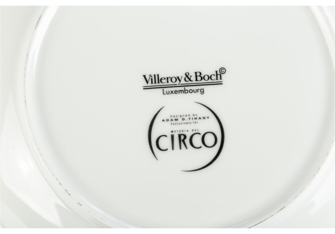 Post-Modern Set Of 6 Le Cirque N.Y. Custom Villeroy & Boch Pasta Bowls Designed By Adam D. For Sale