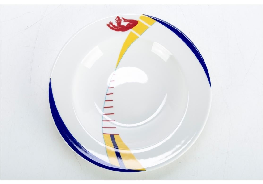 Luxembourgish Set Of 6 Le Cirque N.Y. Custom Villeroy & Boch Pasta Bowls Designed By Adam D. For Sale