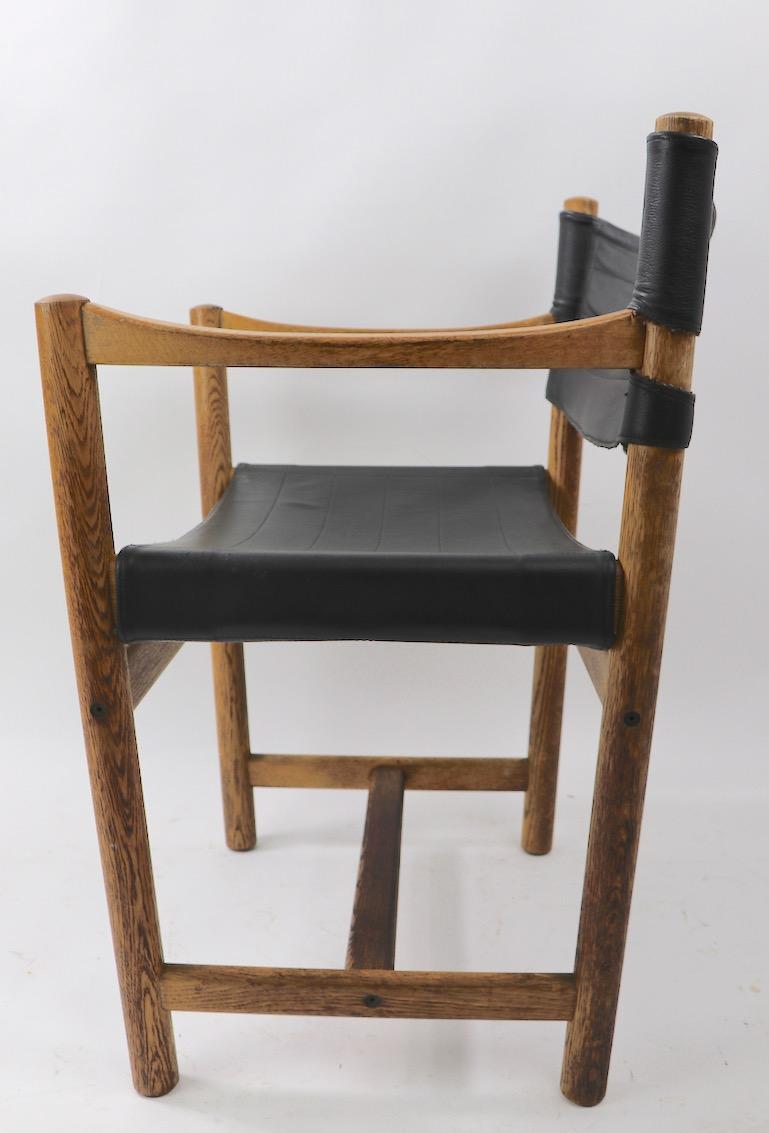 Set of 6 Leather and Oak Dining Chairs by Ditte & Adrian Heath FDB Mobler 5