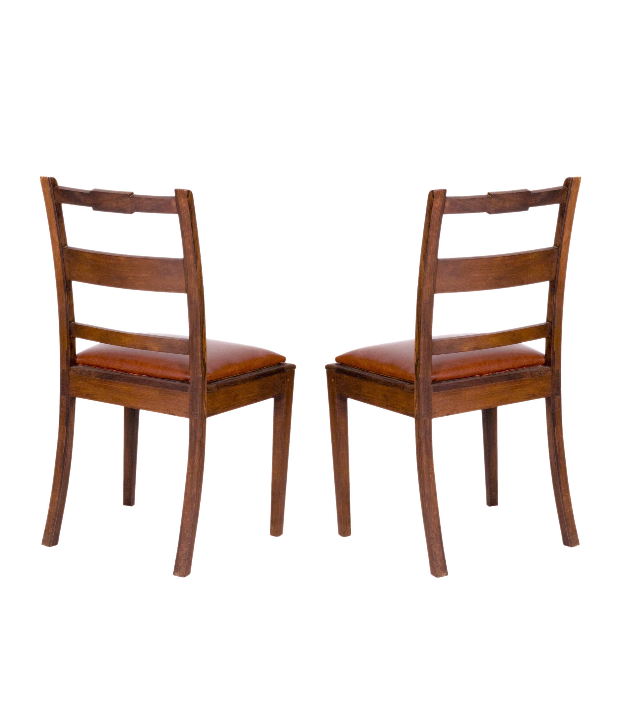 Set di 6 sedie barocche in pelle, (XX secolo) in vendita 5