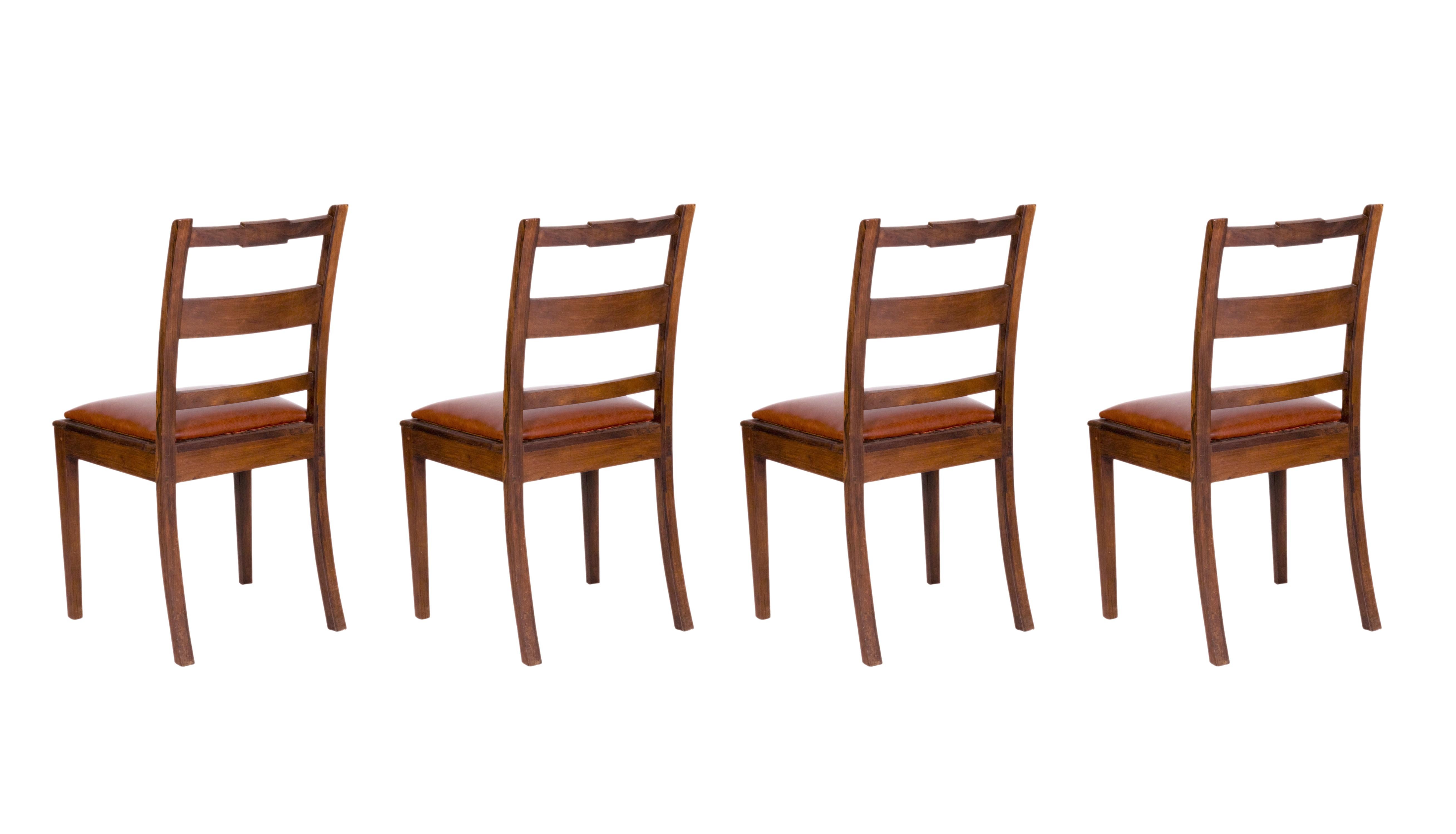 Set di 6 sedie barocche in pelle, (XX secolo) in vendita 8
