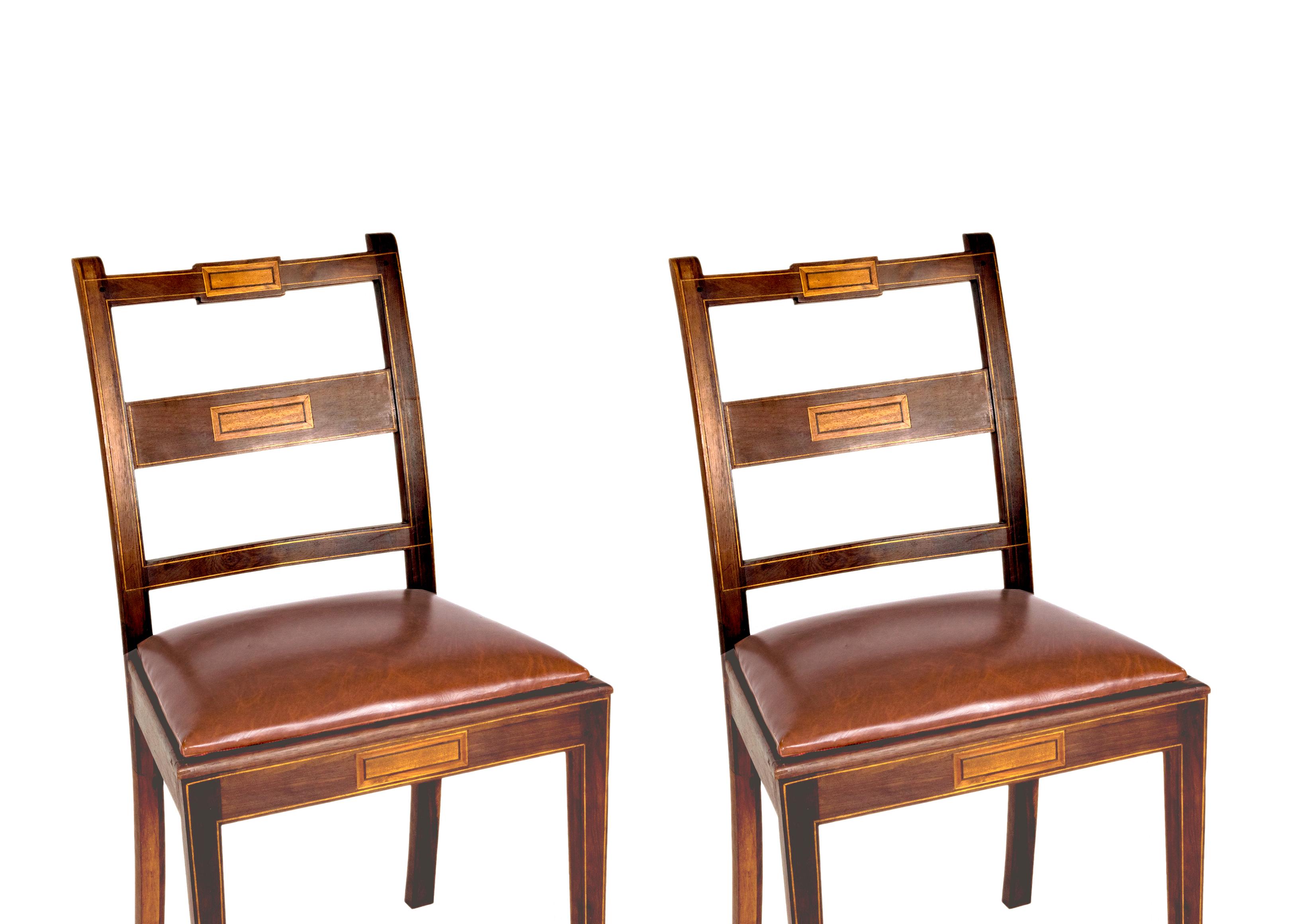 Set di 6 sedie barocche in pelle, (XX secolo) in vendita 10