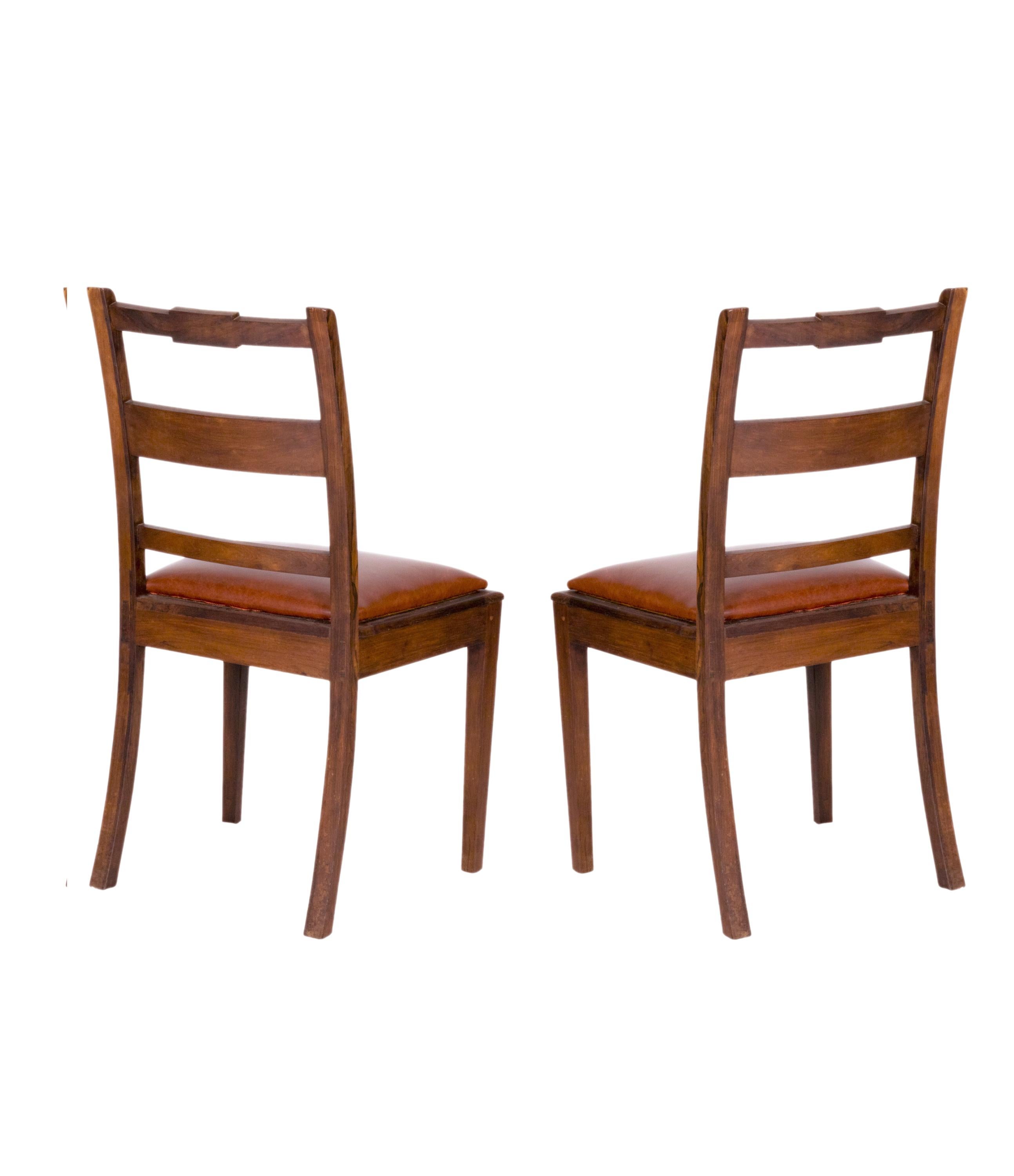 Set di 6 sedie barocche in pelle, (XX secolo) in vendita 3