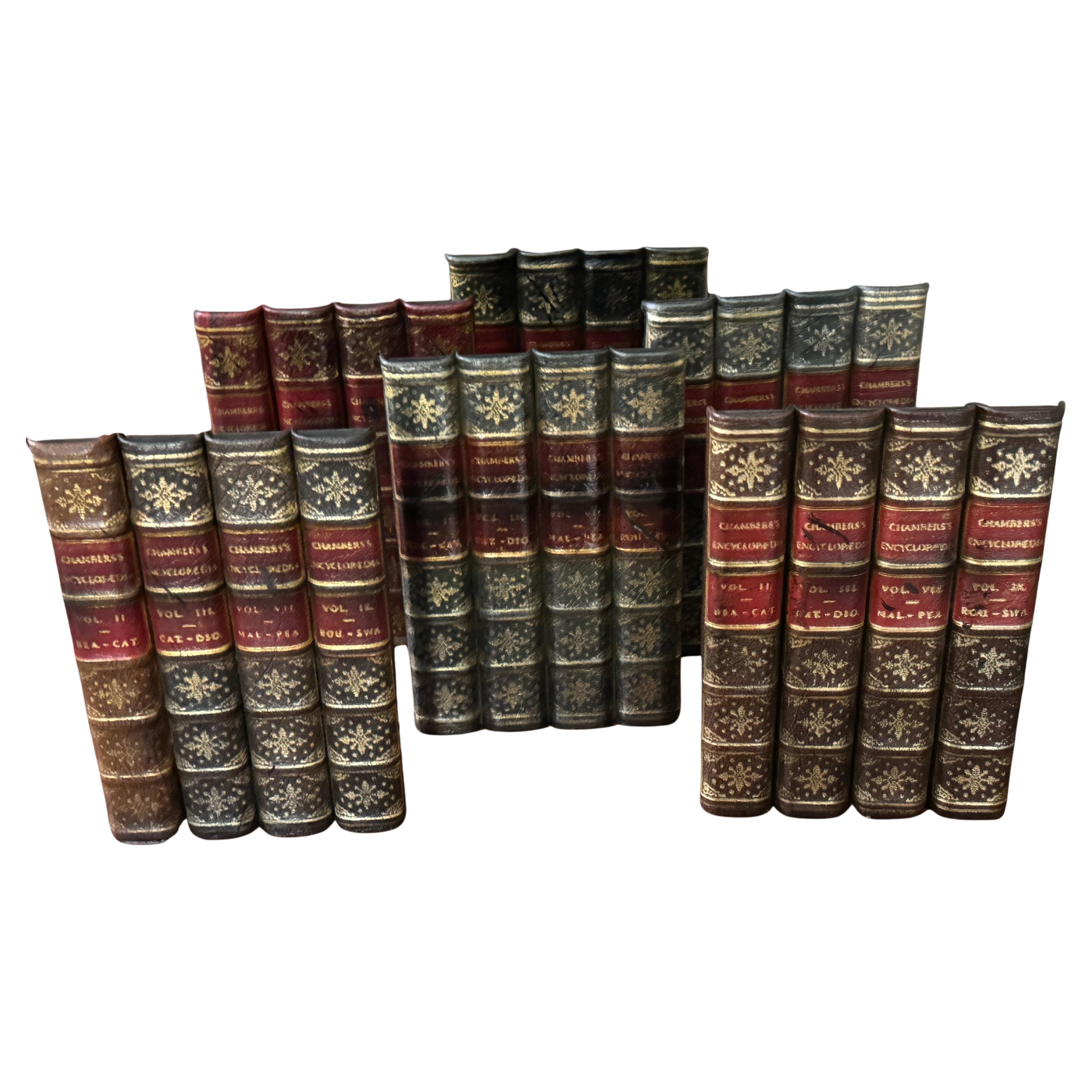 Lot de 6 en cuir lié Faux Dummy/Faux  Porte-livres de bibliothèque anglaise, 20e siècle en vente 3