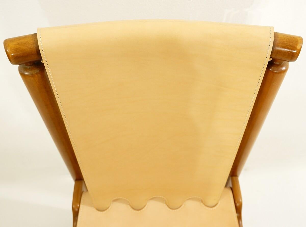 Set of 6 Leather Chairs by Ilmari Tapiovaara for La Permanente Mobili Cantù 2