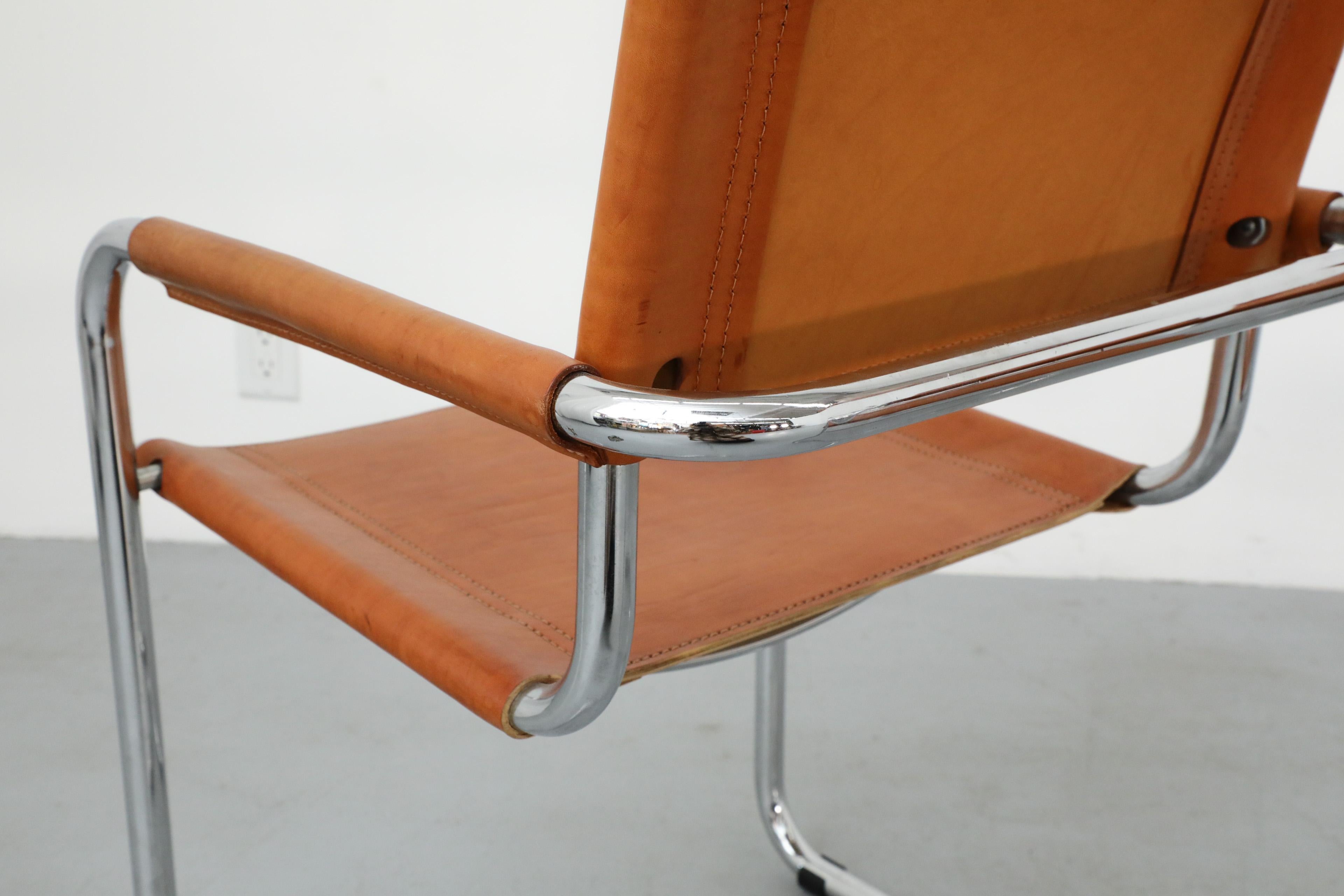 Set of 6 Leather Chairs by Mart Stam for Thonet, 1926 In Good Condition In Los Angeles, CA