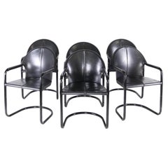 Juego de 6 sillas de cuero