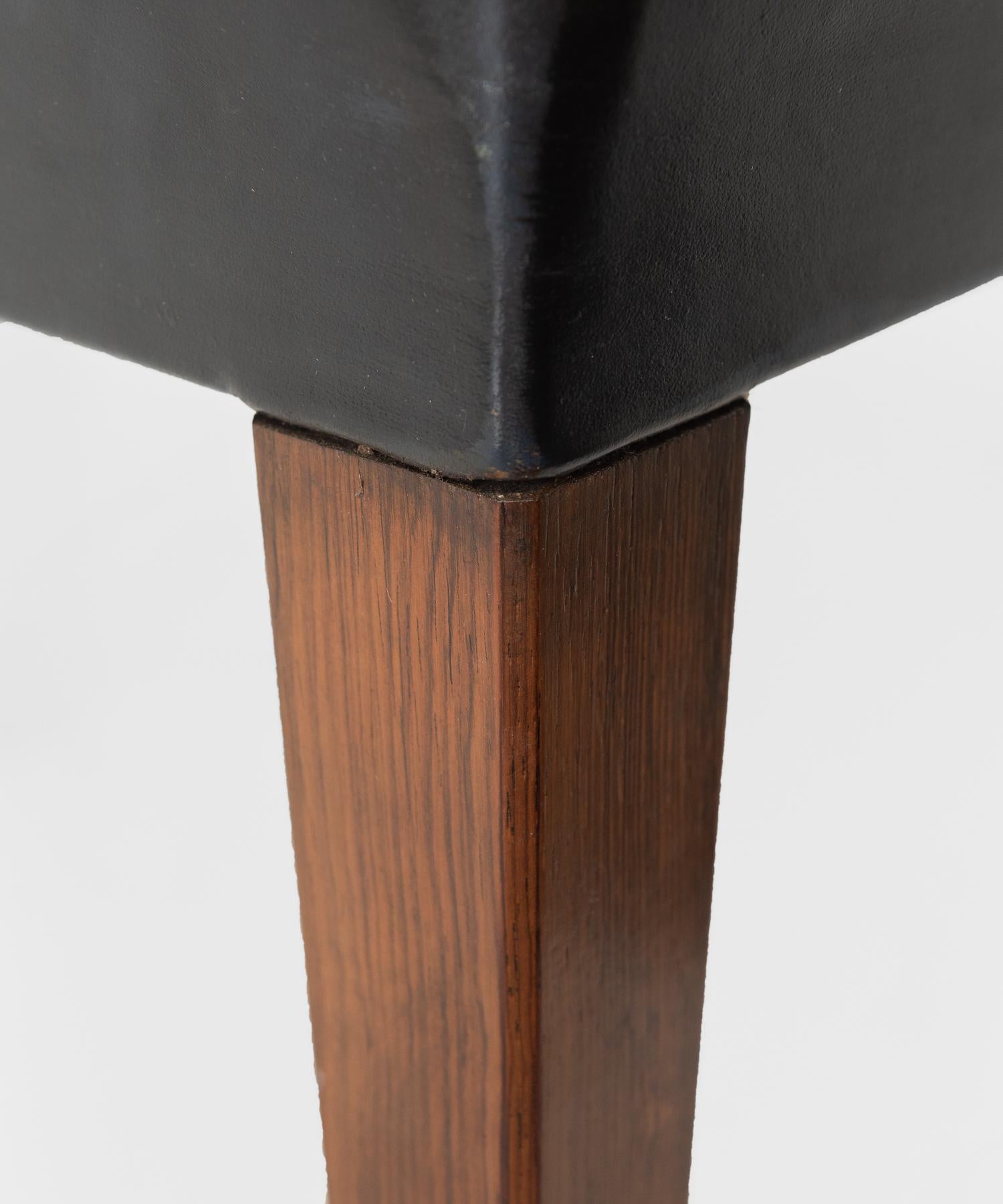 Mid-20th Century Set of (6) Leather Dining Chairs, England, circa 1960