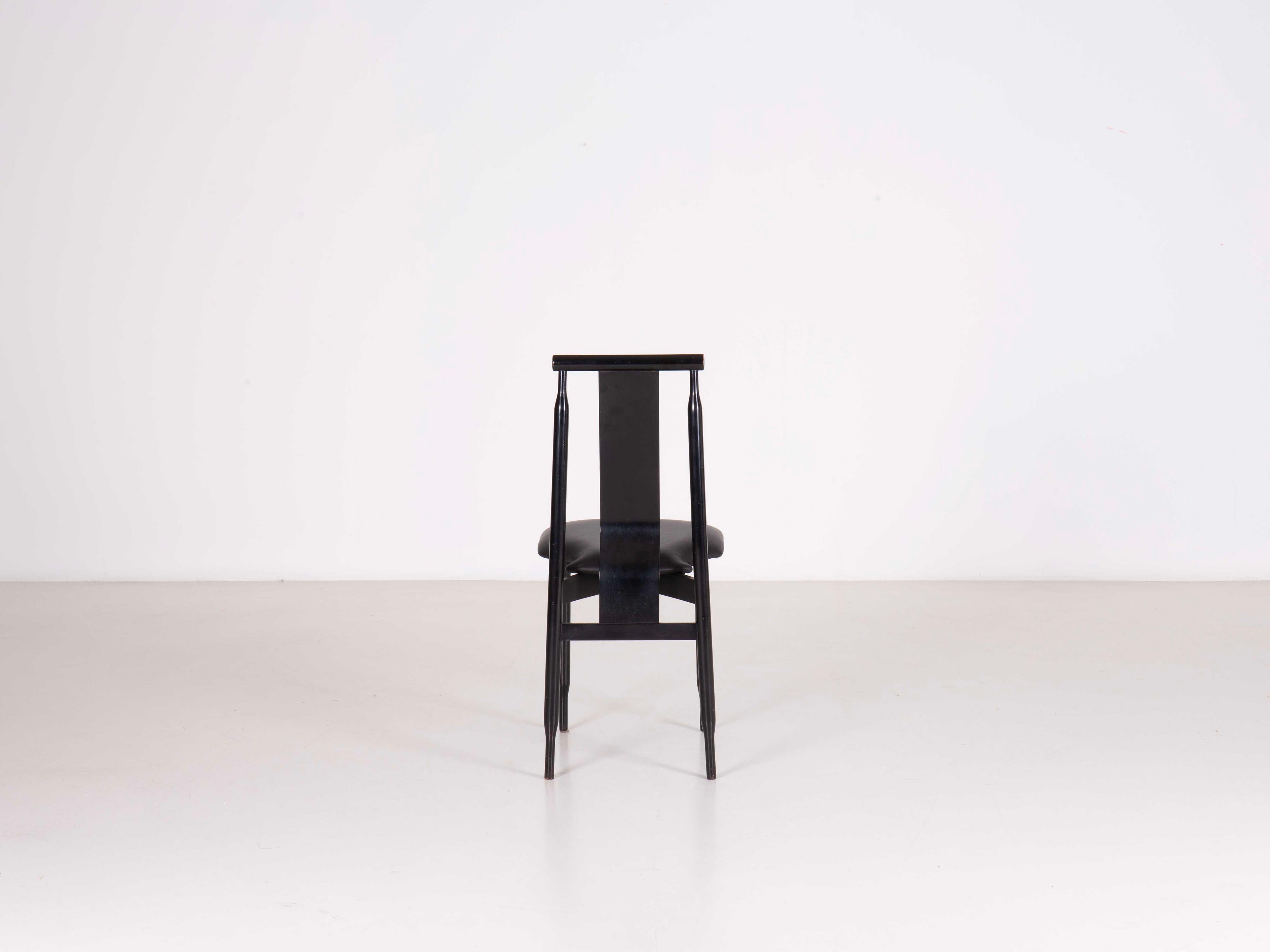 Leather Set of 6 Lierna chairs designed by Achille & Pier Giacomo Castiglioni, 1960 For Sale