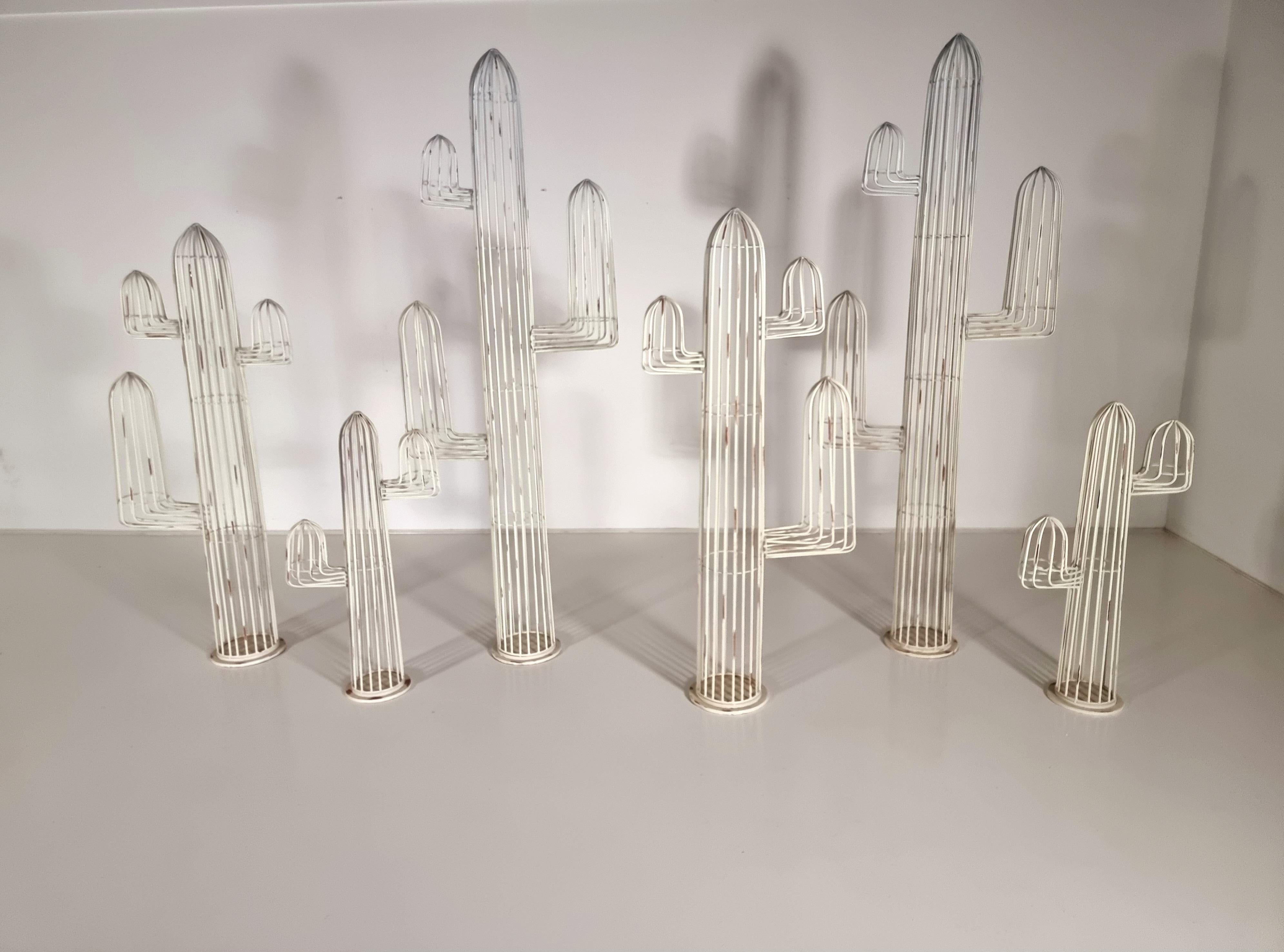 Set of 6 life size metal Cactus sculptures, Belgium, 1980s 7