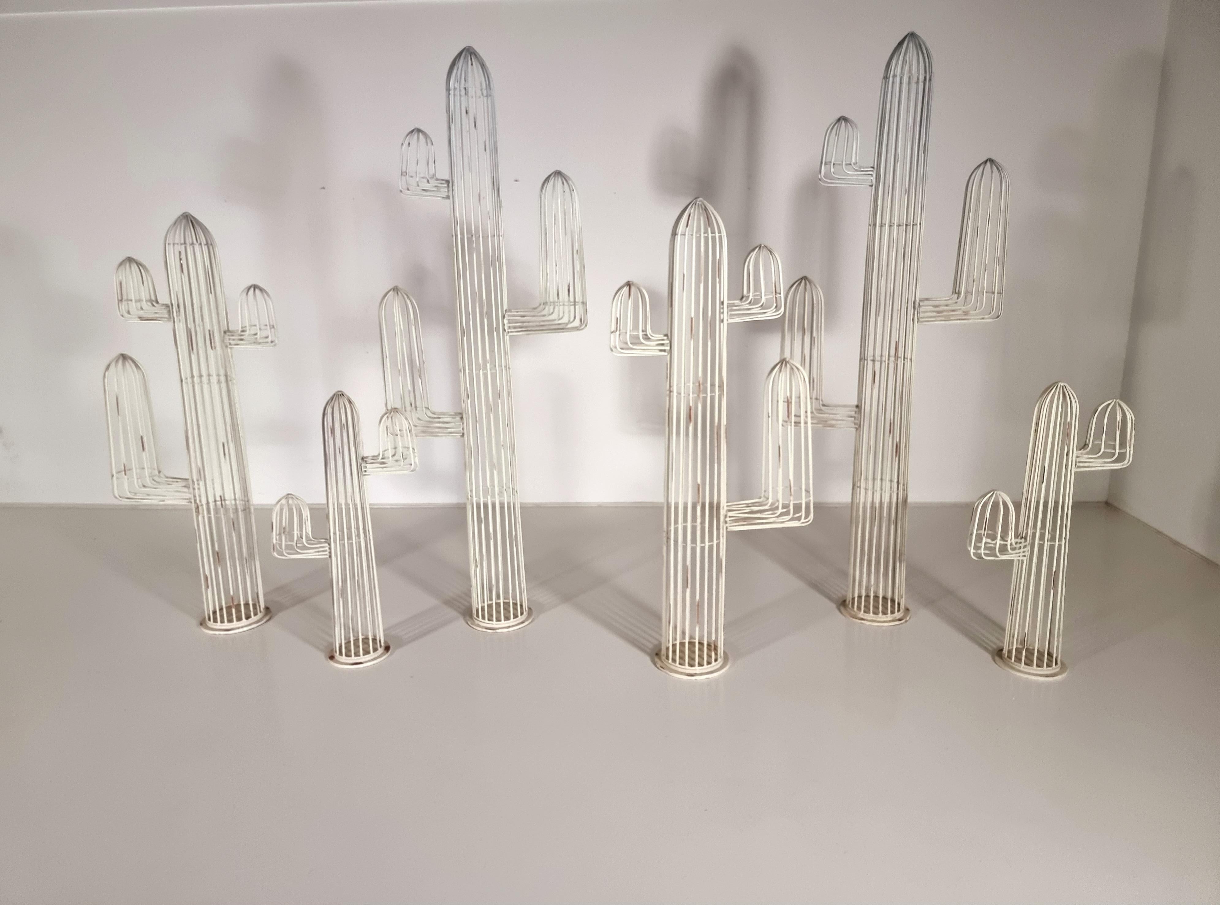 Set of 6 life size metal Cactus sculptures, Belgium, 1980s For Sale 7