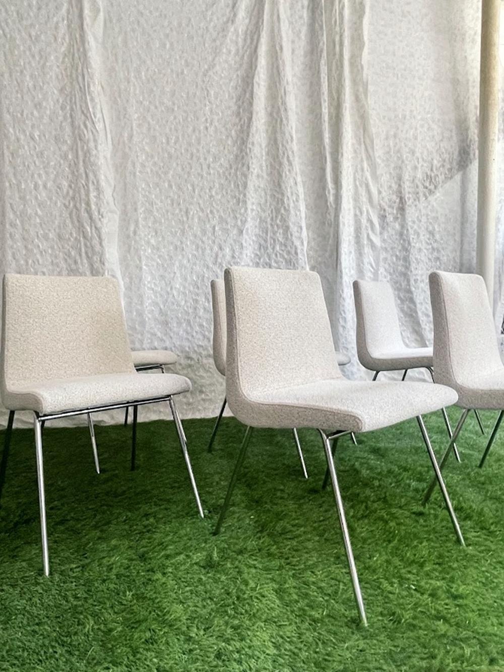 Lote de 6 sillas de comedor para TV Ligne Roset de Pierre Paulin en venta 3