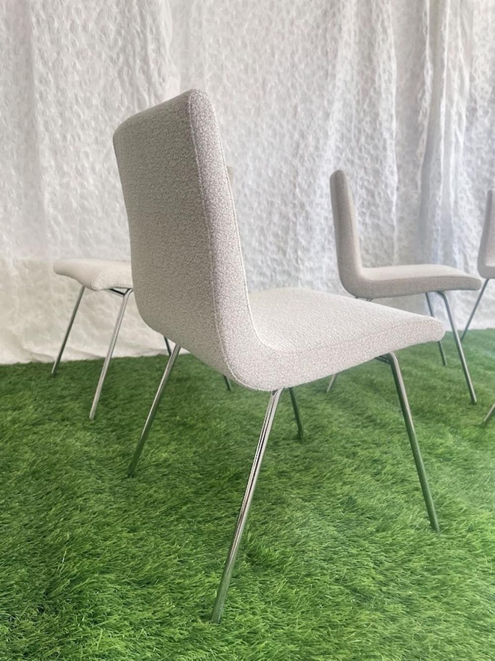 Lote de 6 sillas de comedor para TV Ligne Roset de Pierre Paulin Tela en venta