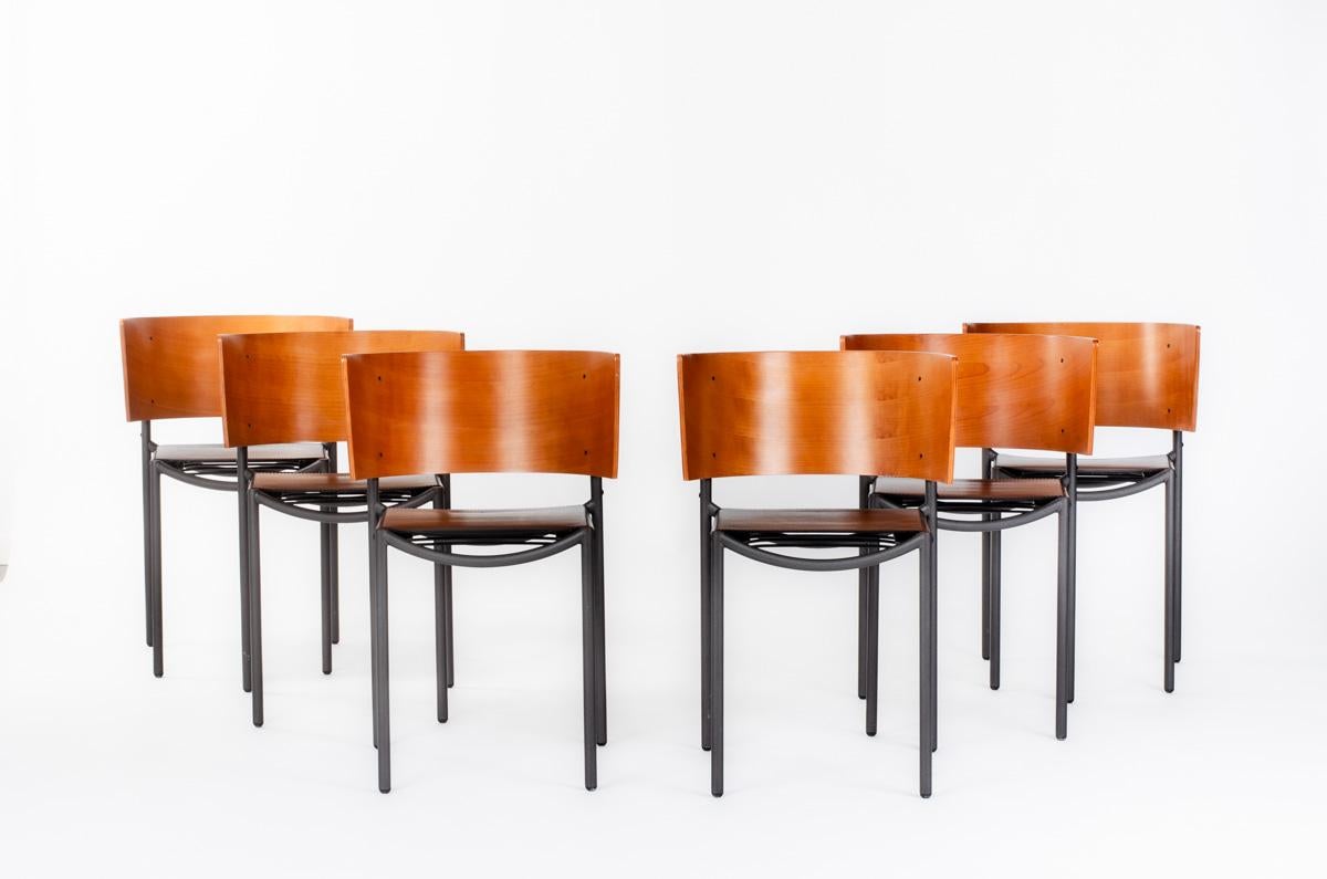 Français Ensemble de 6 chaises Lila Hunter de Philippe Starck pour XO, 1988  en vente