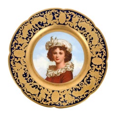 Set Of 6 Limoges Porcelain Cabinet Plates, France, Circa 1900