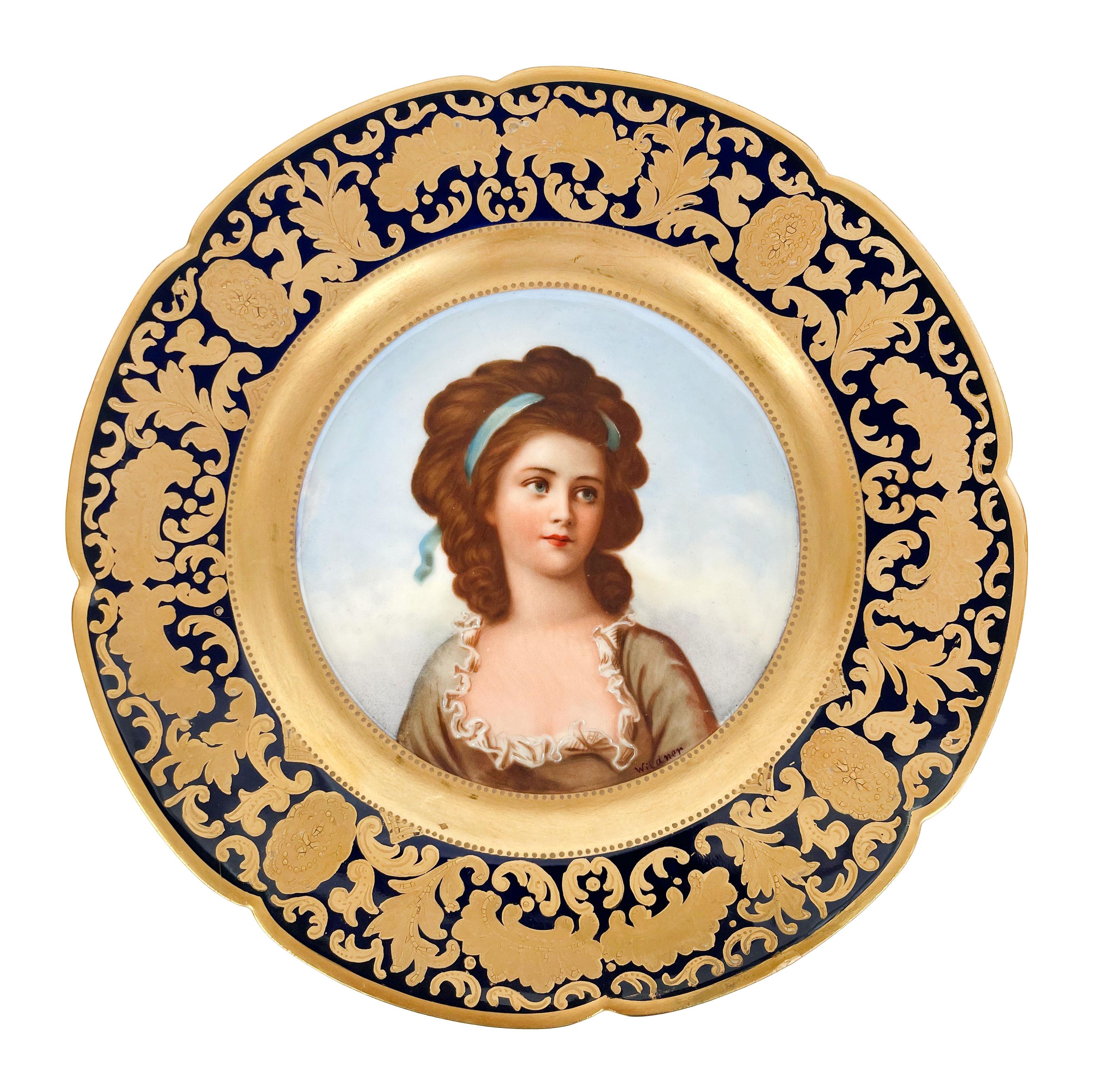 20th Century Set Of 6 Limoges Porcelain Cabinet Plates, France, Circa 1900 For Sale