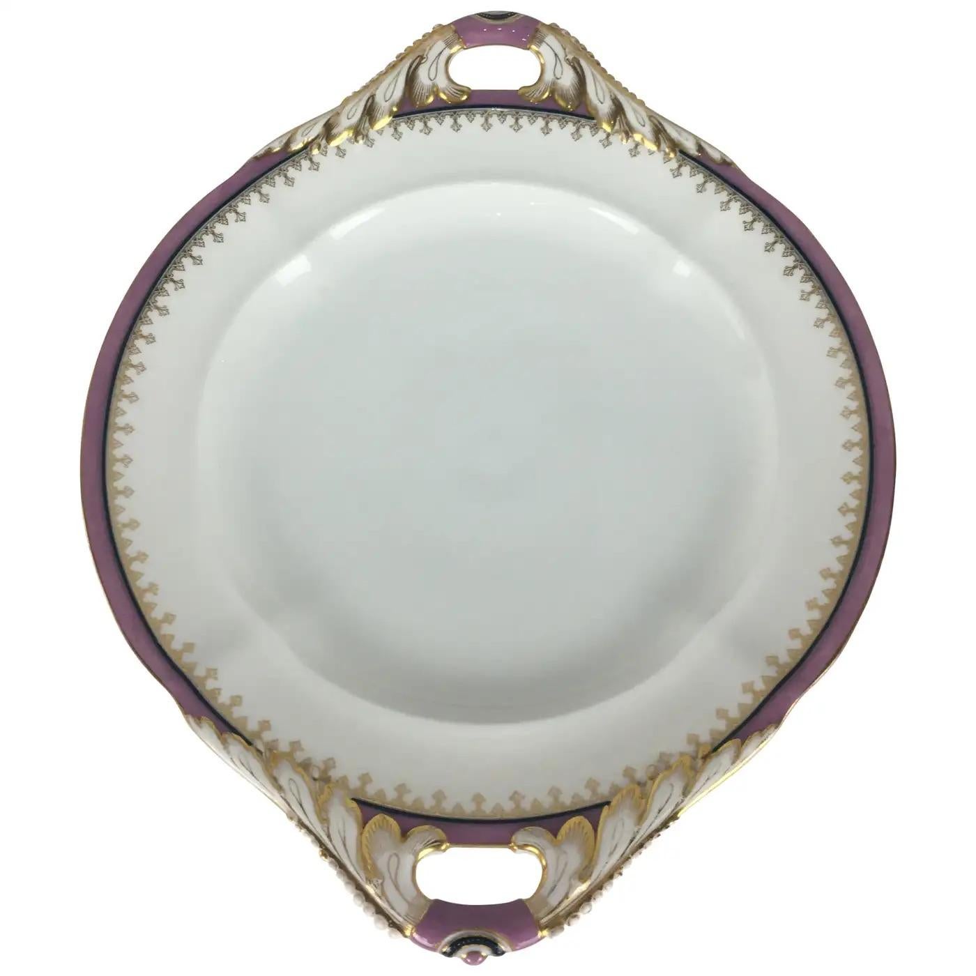 Set of 6 Limoges Porcelain Serving Dishes, Platters, Bowl and Gravy Boats Set For Sale 4