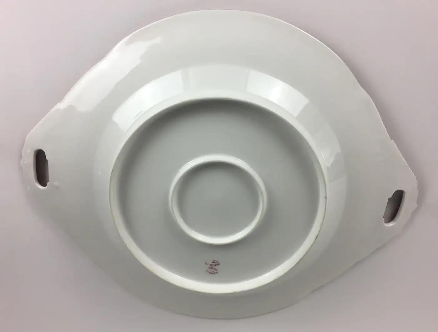 Set of 6 Limoges Porcelain Serving Dishes, Platters, Bowl and Gravy Boats Set For Sale 2