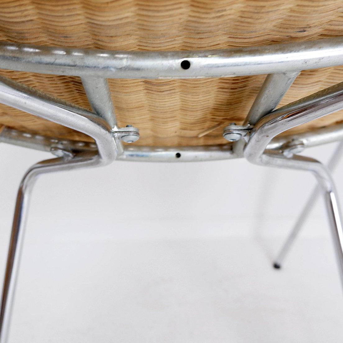 Satz von 6 „Linus“ (4+2) Korbweidestühlen - Ikea Vintage 5