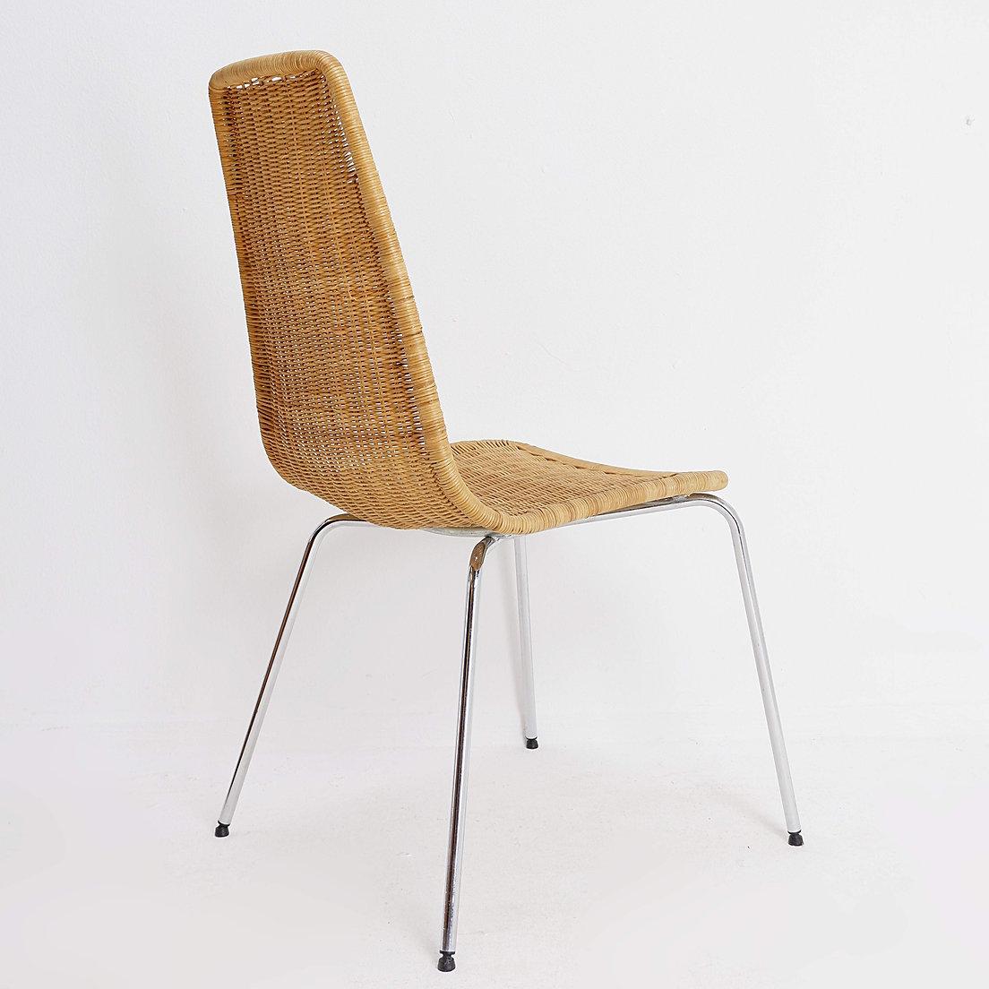 Satz von 6 „Linus“ (4+2) Korbweidestühlen - Ikea Vintage (Moderne der Mitte des Jahrhunderts)
