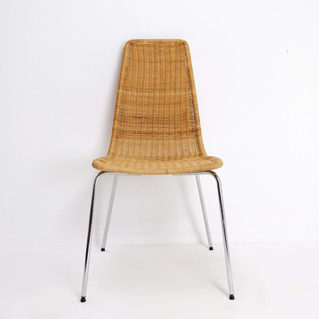 Satz von 6 „Linus“ (4+2) Korbweidestühlen - Ikea Vintage im Zustand „Gut“ in Linkebeek, BE