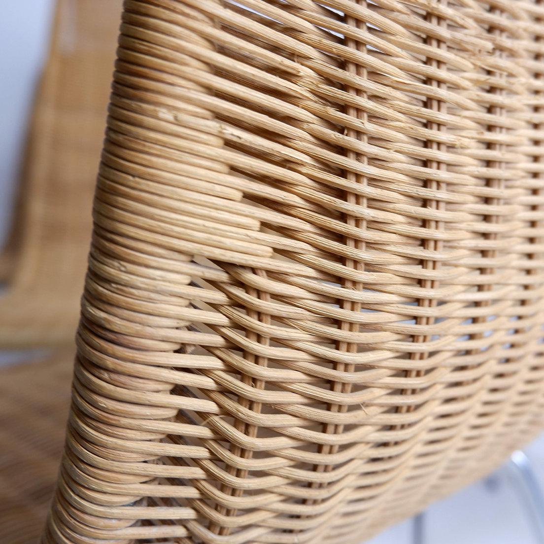 Satz von 6 „Linus“ (4+2) Korbweidestühlen - Ikea Vintage (20. Jahrhundert)