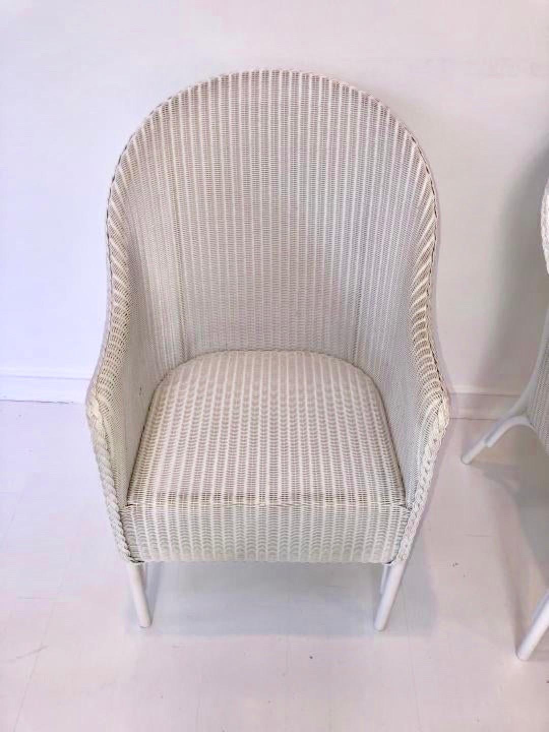 Set of 6 Lloyd Loom Dining Chairs In Good Condition In Sheffield, MA