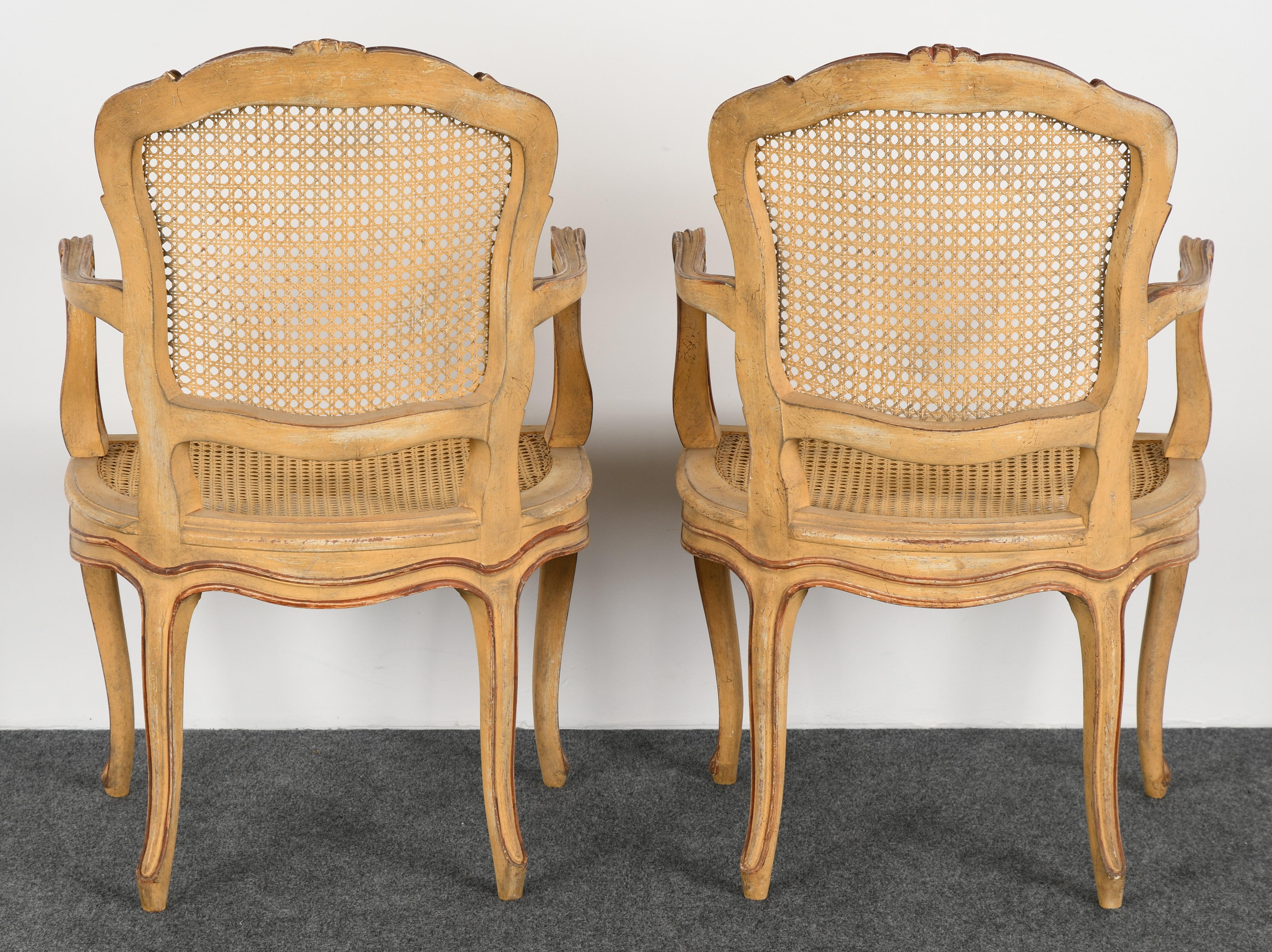 Set of 6 Louis XV French Dining Chairs, 1950s 5