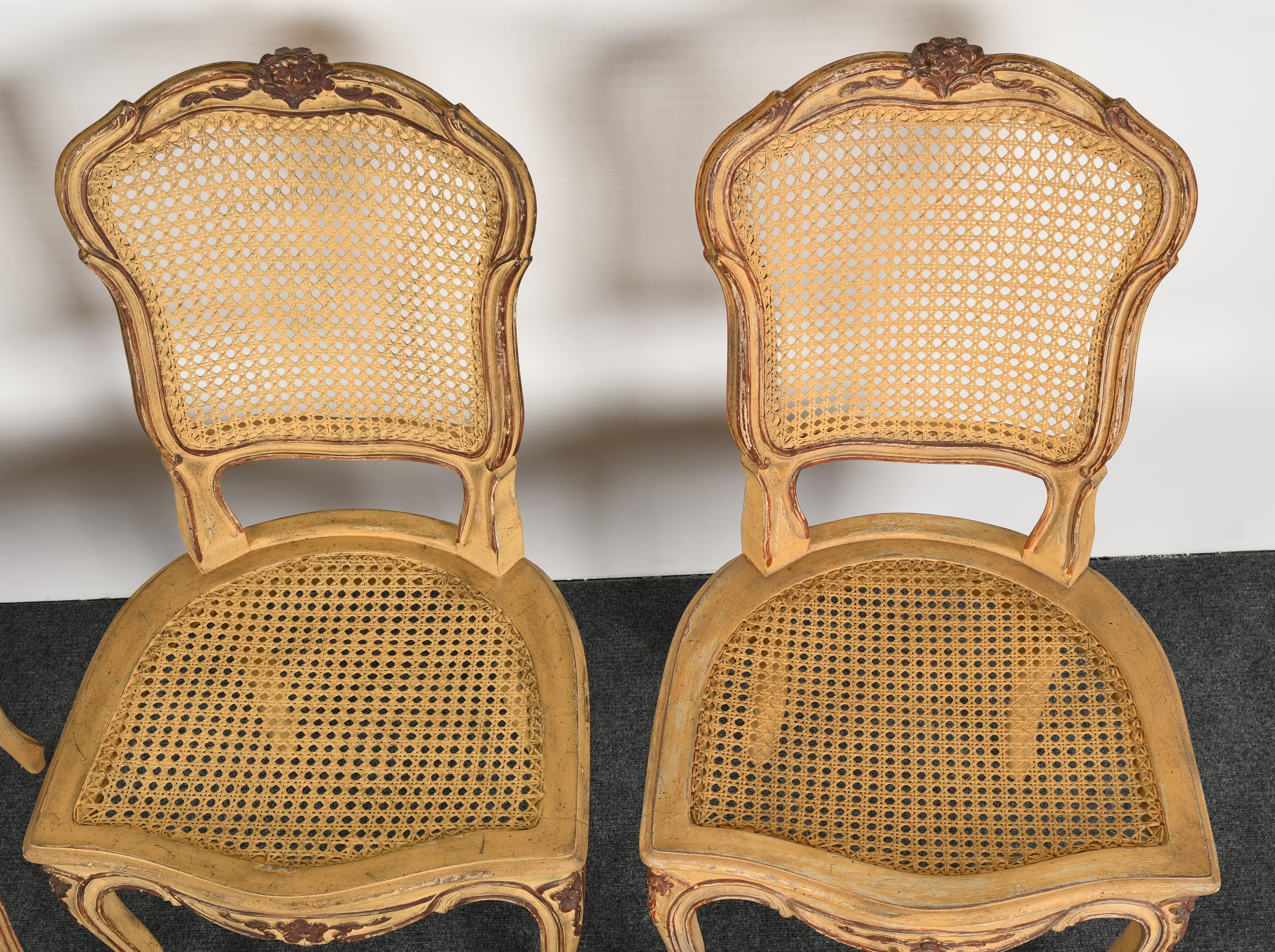 Mid-20th Century Set of 6 Louis XV French Dining Chairs, 1950s